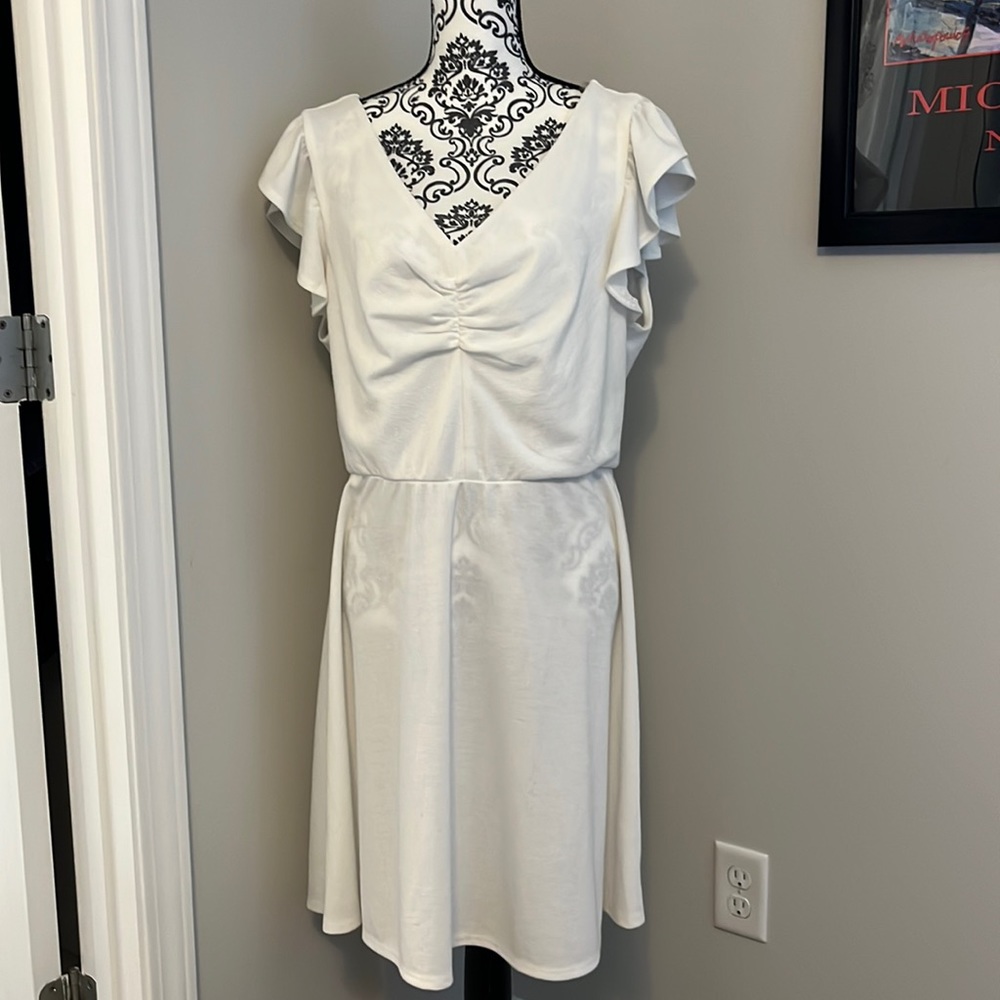 Off white tie back summer dress